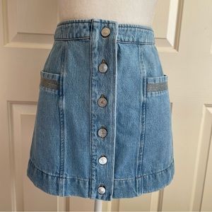 Sezane Denim Skirt Sz 34